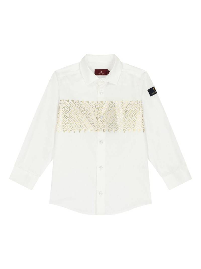 Aigner Kids logo-print shirt - White von Aigner Kids