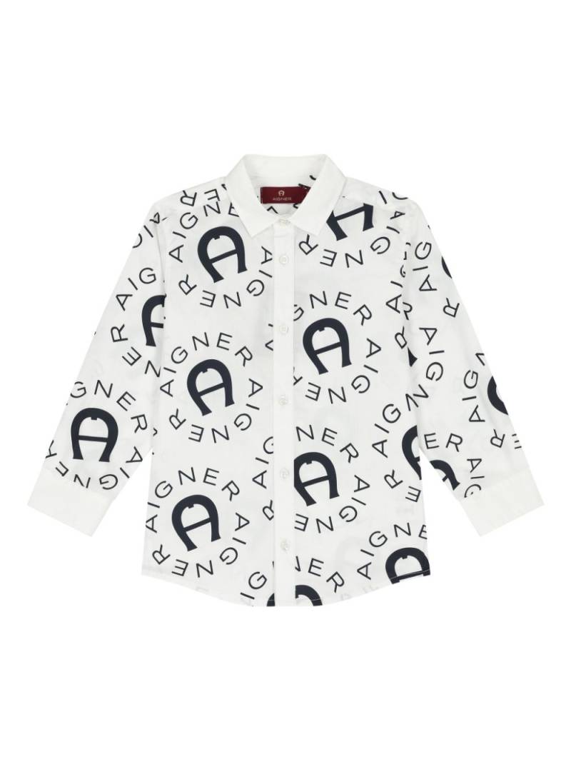 Aigner Kids logo-print shirt - White von Aigner Kids