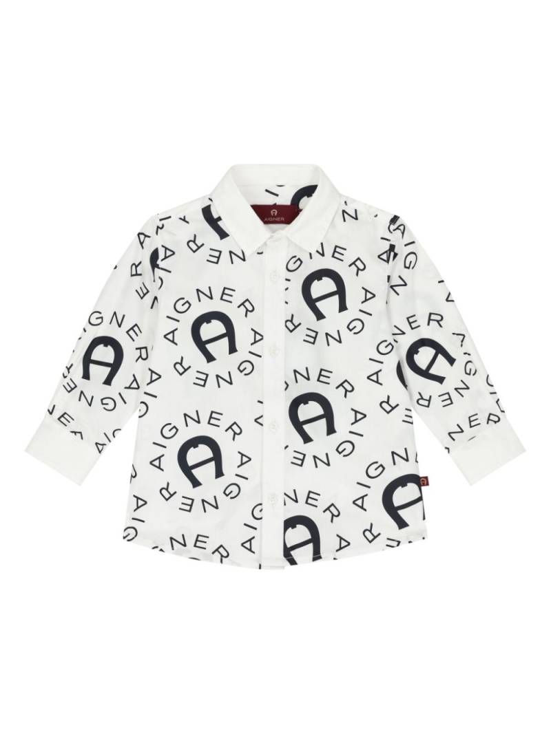 Aigner Kids logo-print shirt - White von Aigner Kids