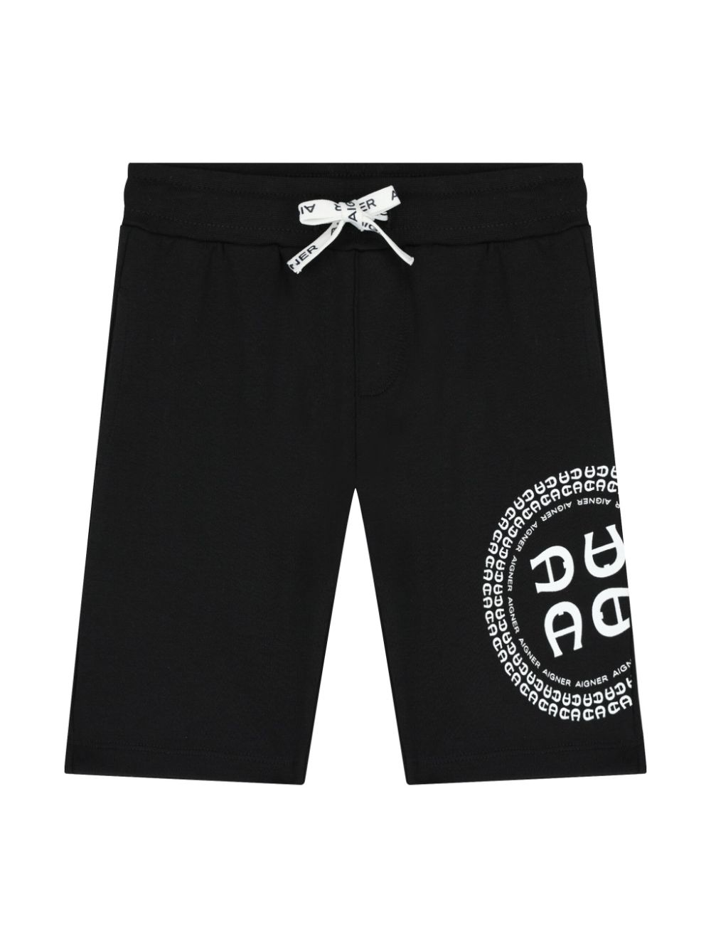 Aigner Kids logo-print shorts - Black von Aigner Kids