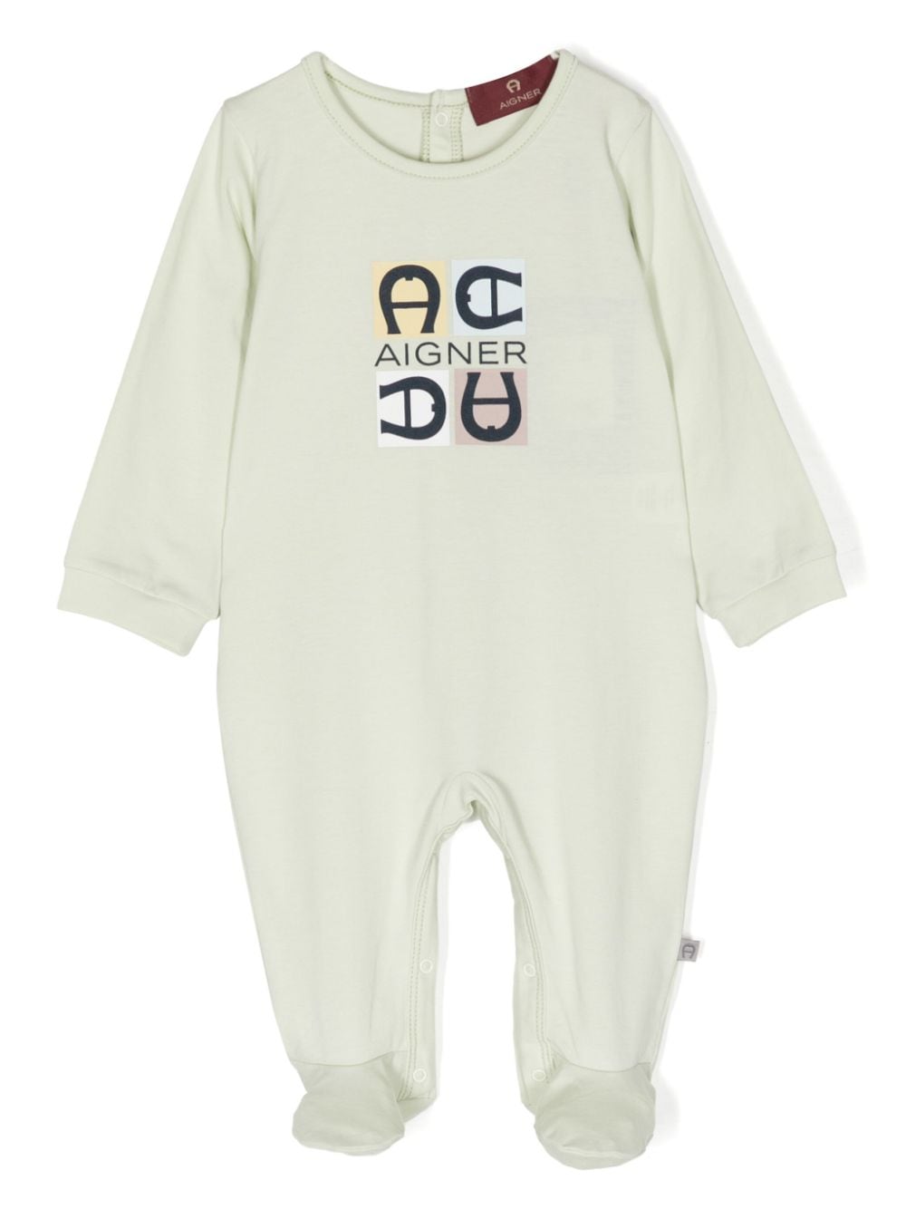 Aigner Kids logo-print stretch-cotton body - Green von Aigner Kids