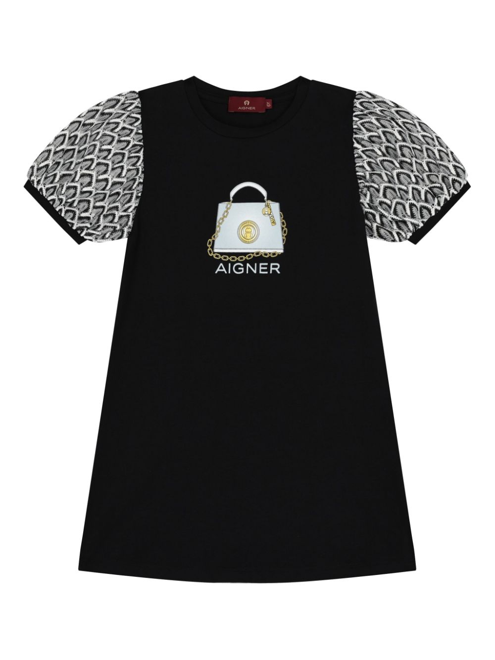 Aigner Kids logo-print stretch-jersey dress - Black von Aigner Kids