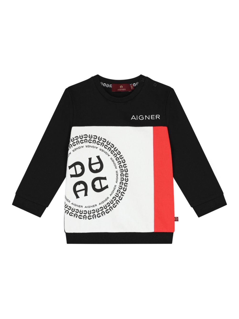 Aigner Kids logo-print sweatshirt - Black von Aigner Kids