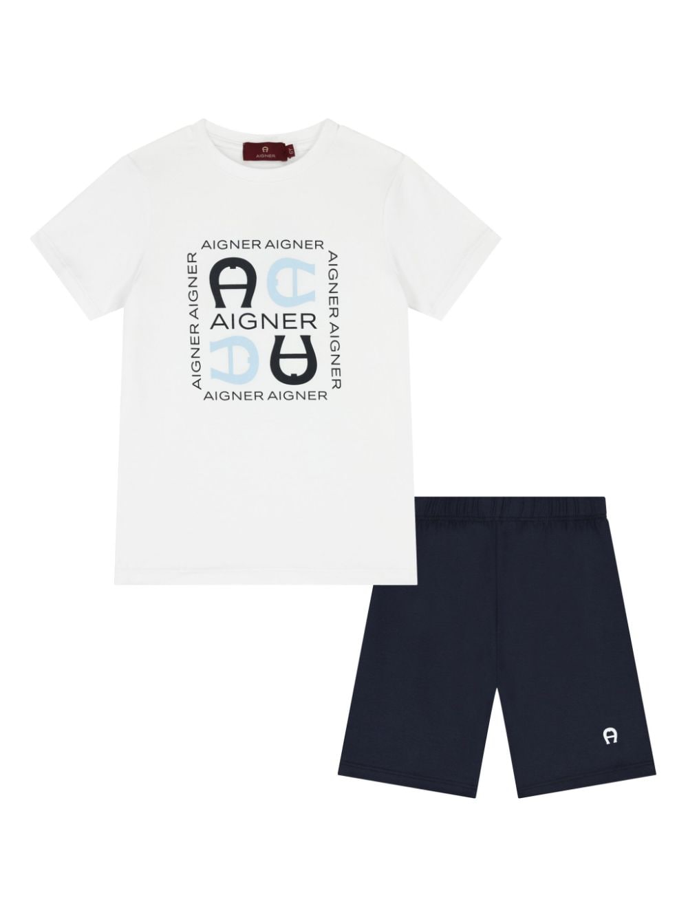 Aigner Kids logo-print two-piece set - White von Aigner Kids