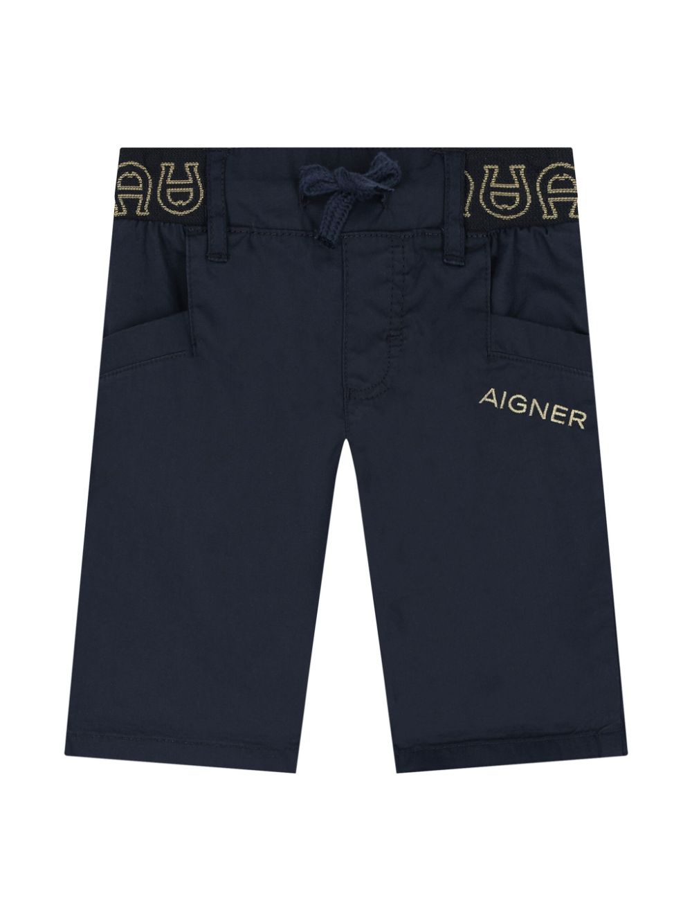 Aigner Kids logo-waistband shorts - Blue von Aigner Kids