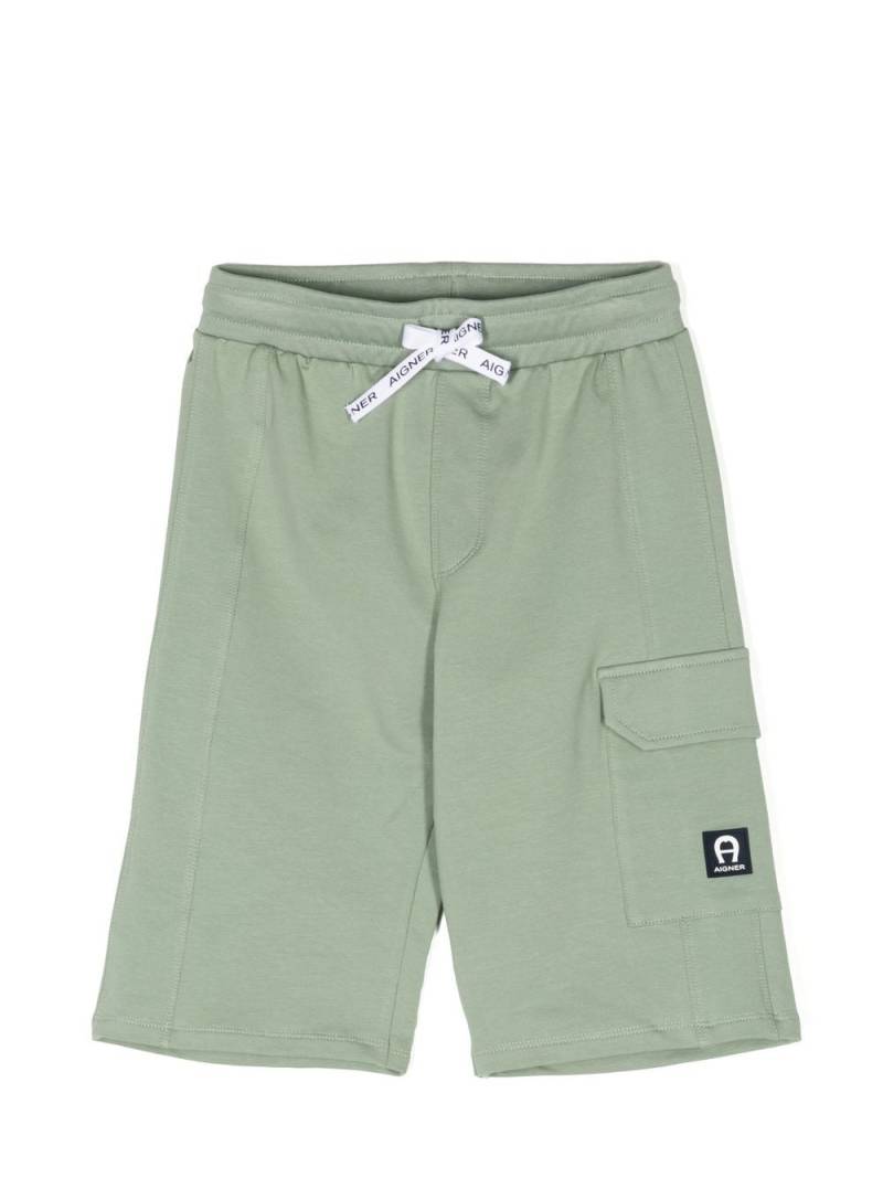 Aigner Kids patch-pocket shorts - Green von Aigner Kids