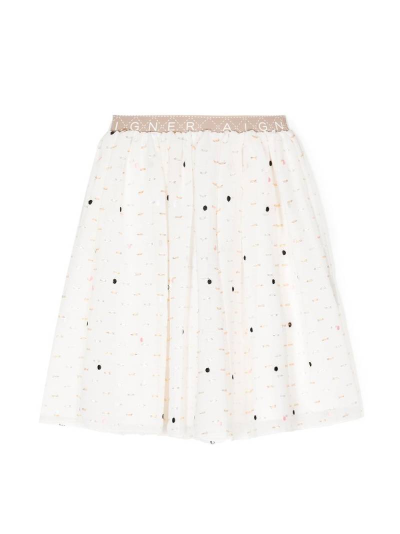 Aigner Kids polka-dot print skirt - Neutrals von Aigner Kids