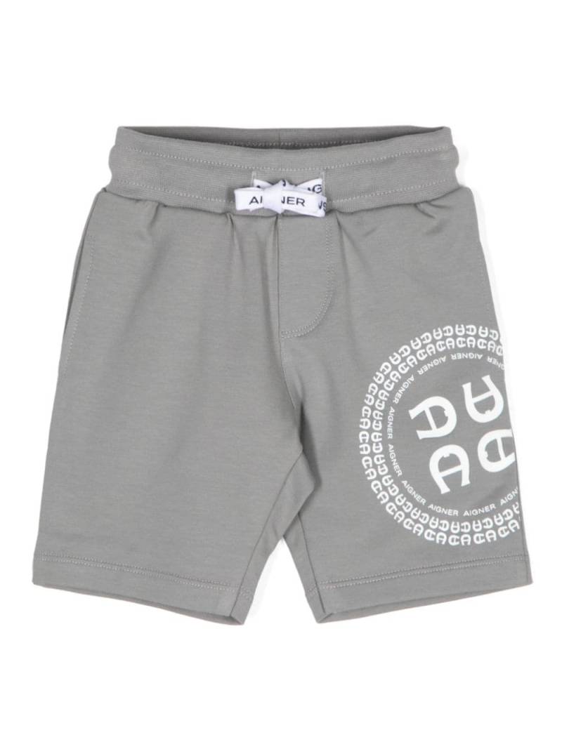 Aigner Kids printed Bermuda shorts - Grey von Aigner Kids