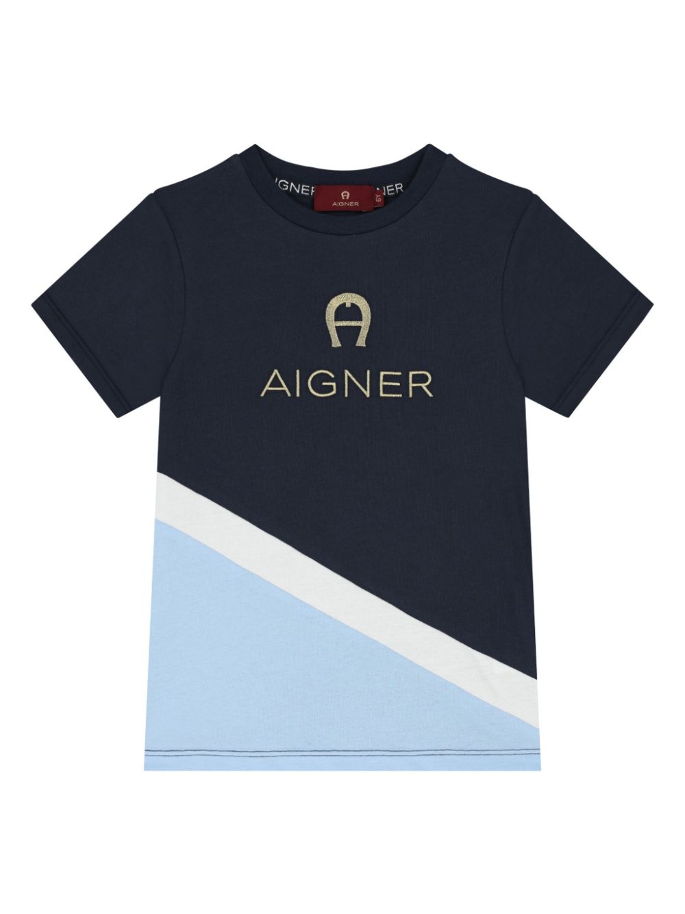 Aigner Kids printed cotton T-shirt - Blue von Aigner Kids