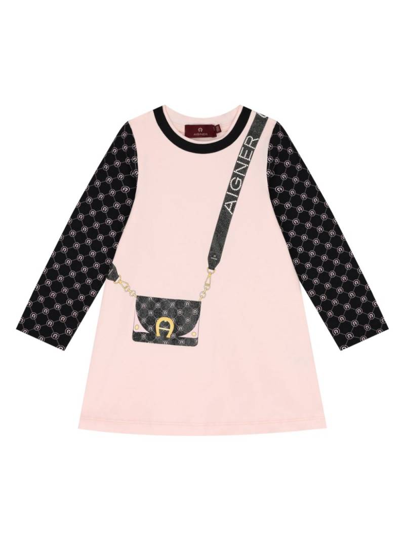 Aigner Kids printed jersey dress - Pink von Aigner Kids