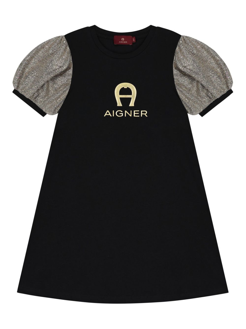 Aigner Kids printed short-sleeve dress - Black von Aigner Kids