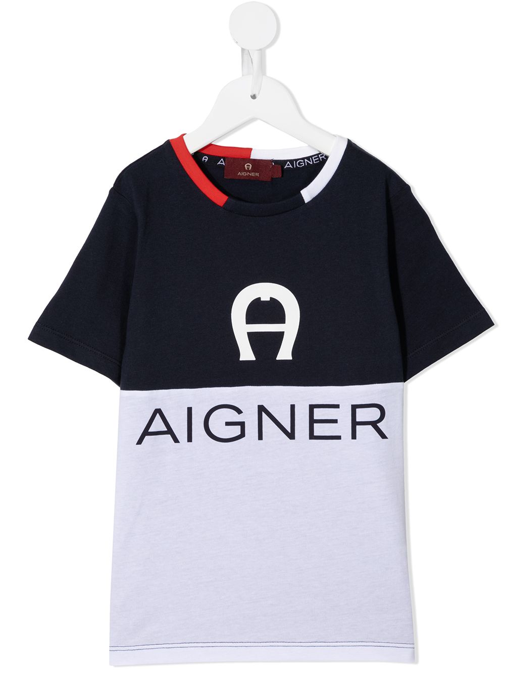 Aigner Kids two-tone T-shirt - Blue von Aigner Kids