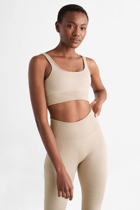 Aimn Seamless Sport-Bralette | Beige Heather | Damen  | L von Aimn