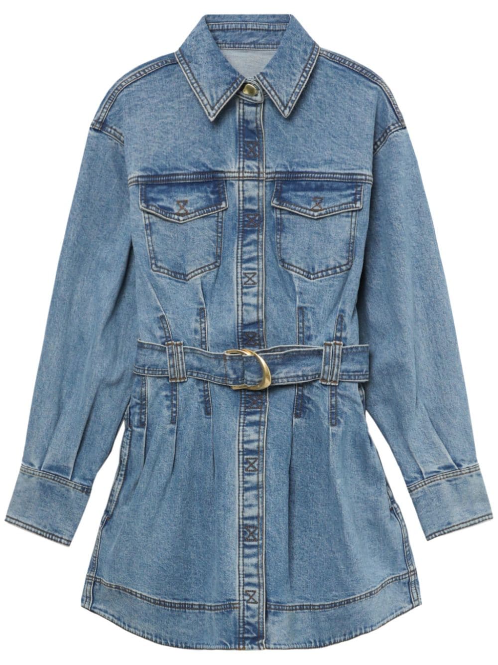 Aje belted denim dress - Blue von Aje