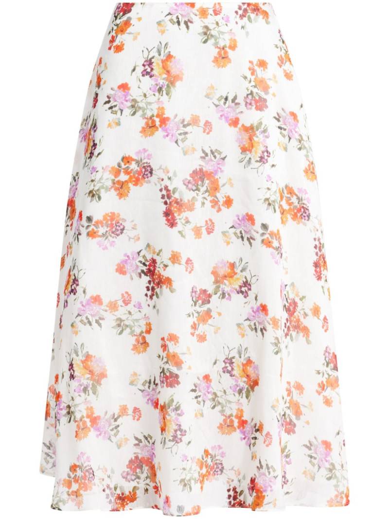 Aje floral-print midi skirt - White von Aje