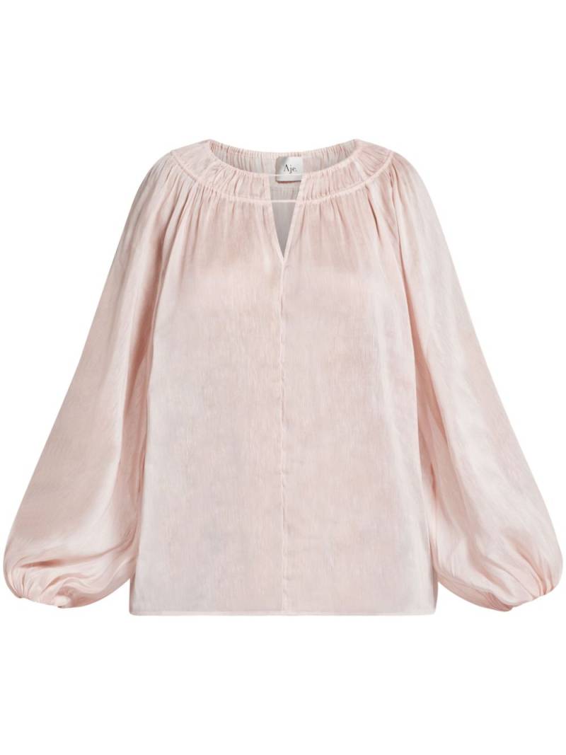 Aje gathered-detail long-sleeve blouse - Pink von Aje