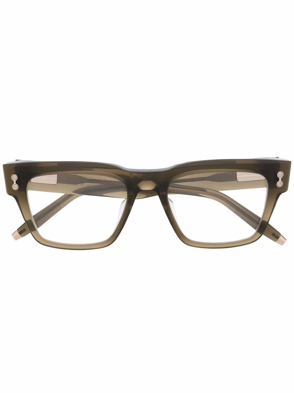 Akoni Columba wayfarer-frame glasses - Green von Akoni