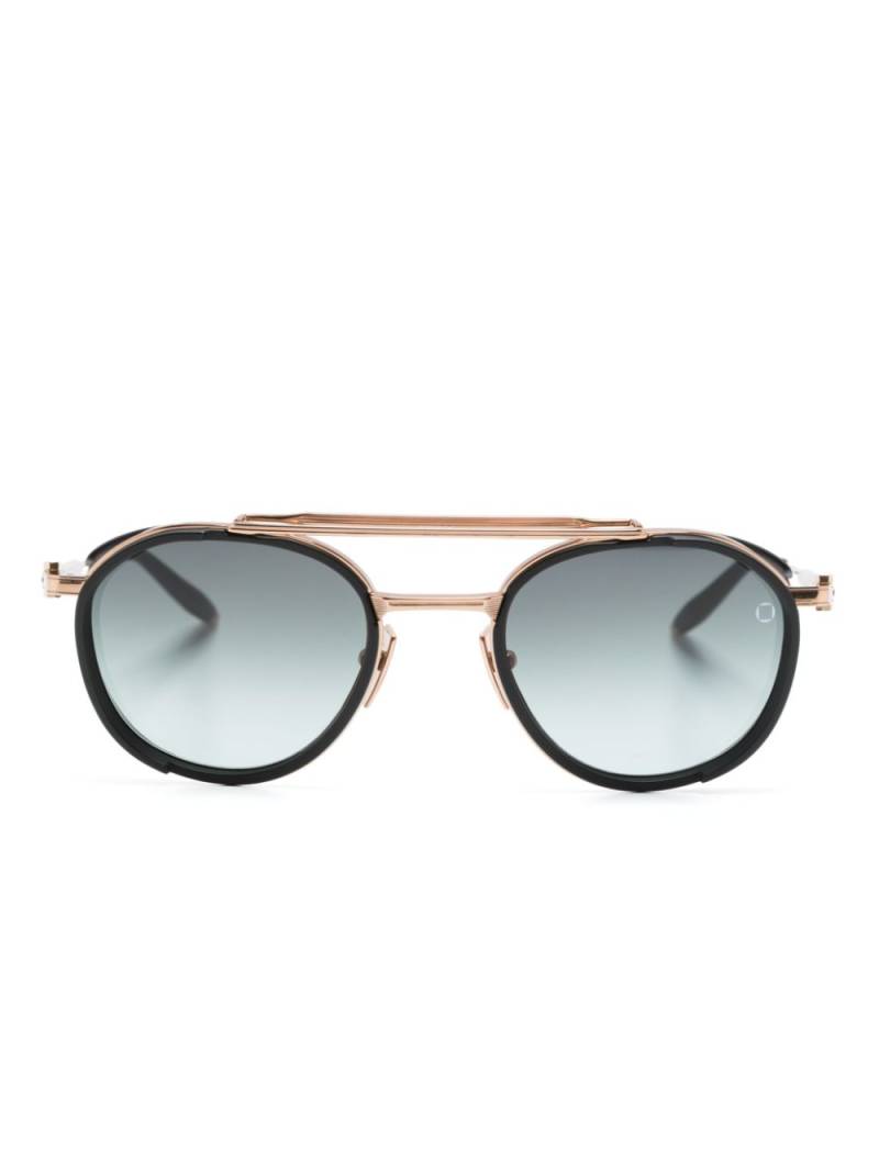 Akoni Skymapper round-toe sunglasses - Black von Akoni