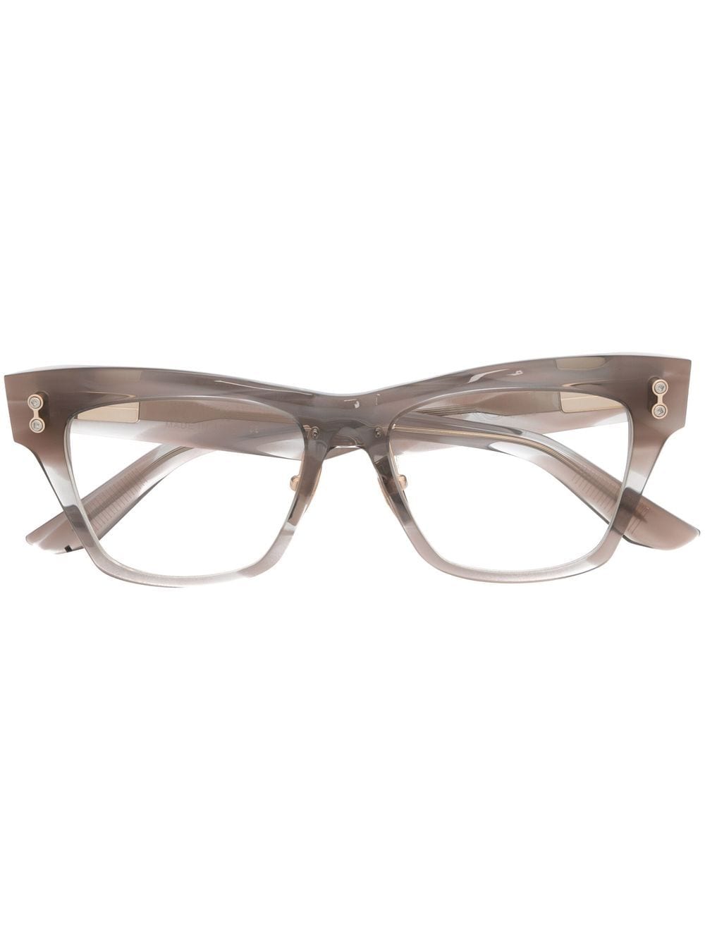 Akoni rectangle-frame glasses - Brown von Akoni