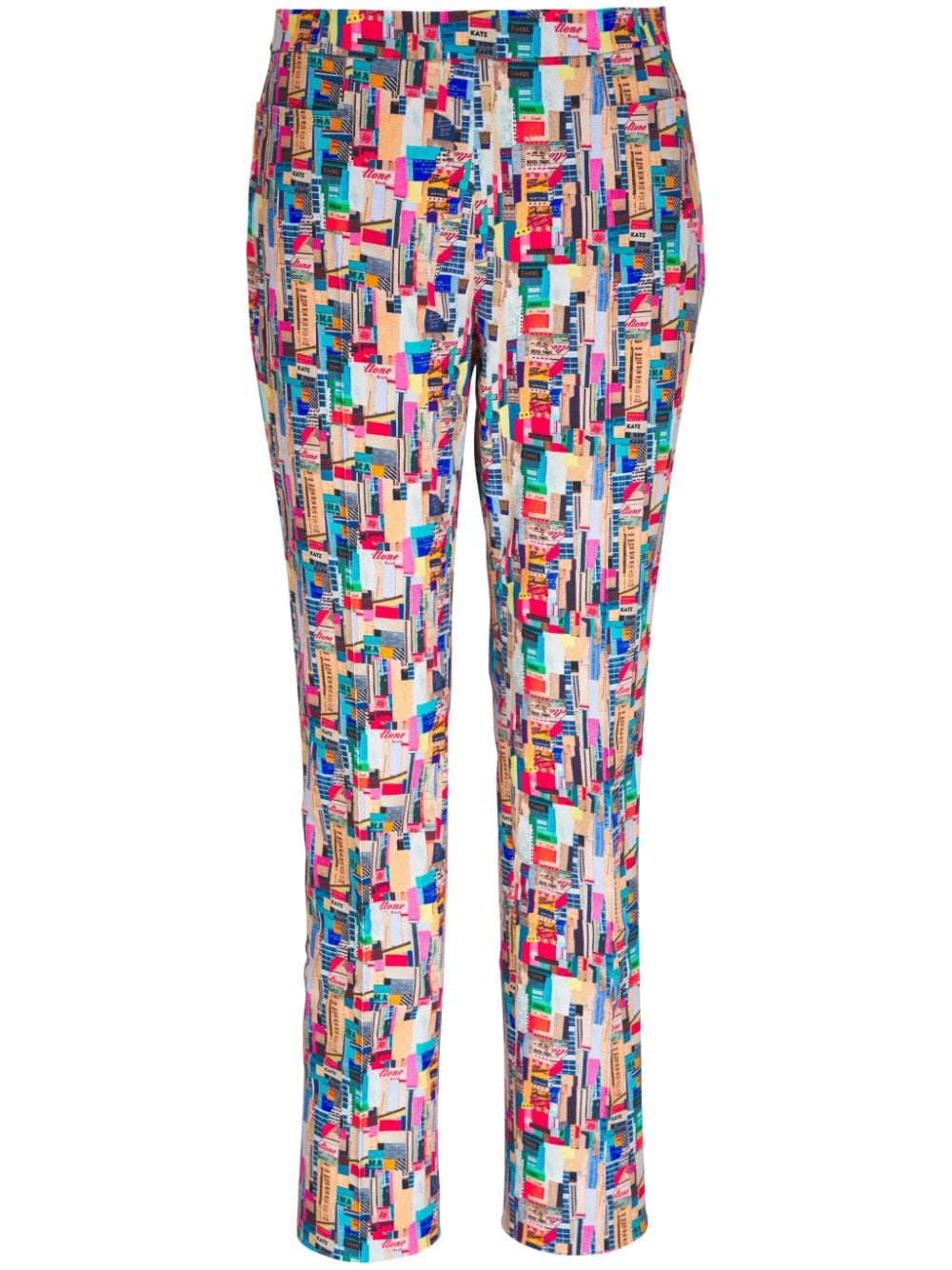 Akris Punto Franca NYC Paper Collage trousers - Blue von Akris Punto