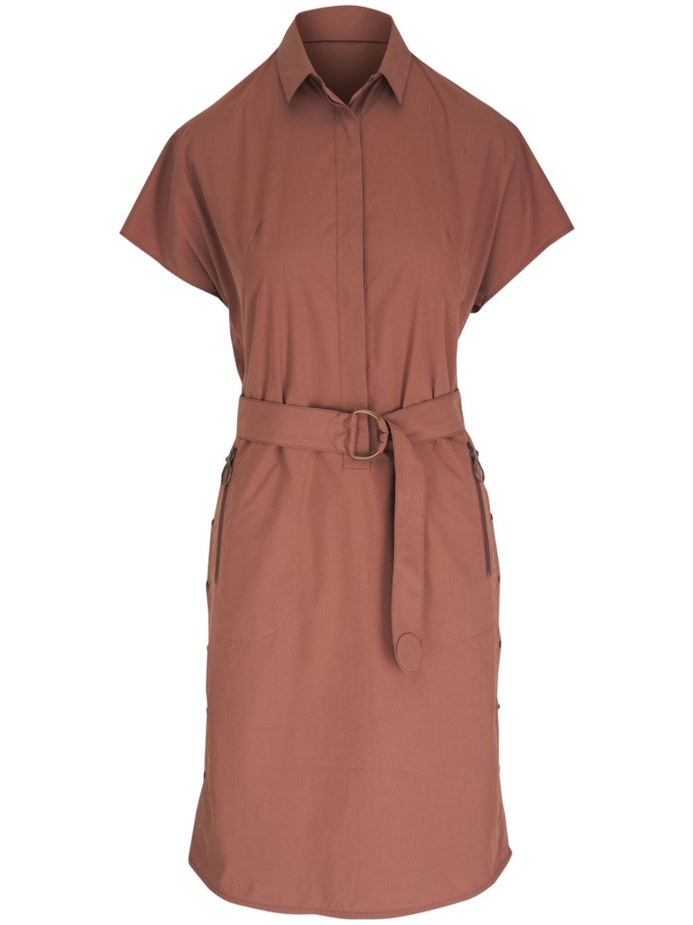 Akris Punto belted cotton shirt dress - Brown von Akris Punto