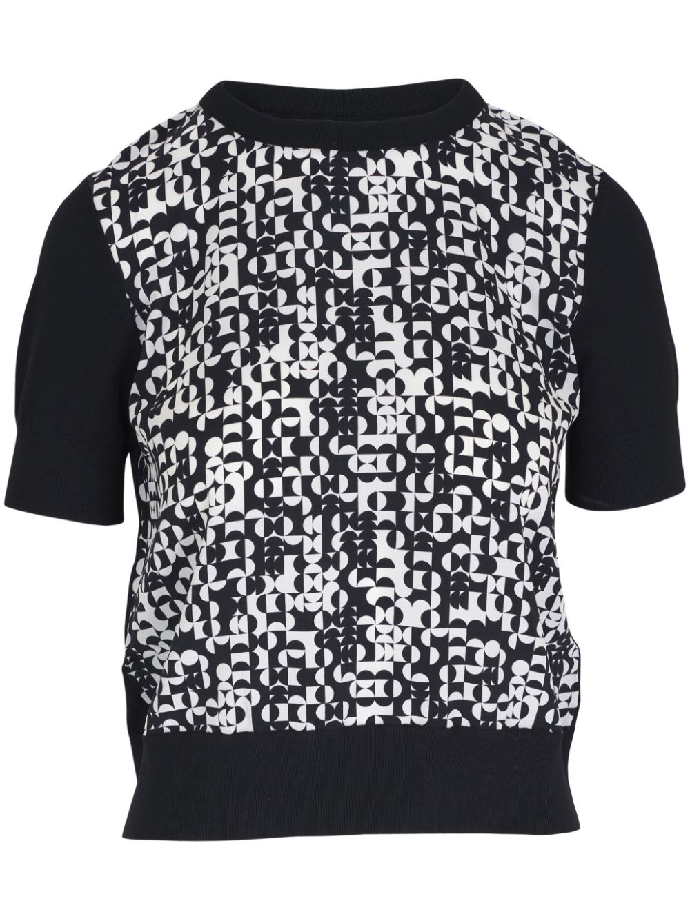 Akris Punto geometric-print T-shirt - Black von Akris Punto