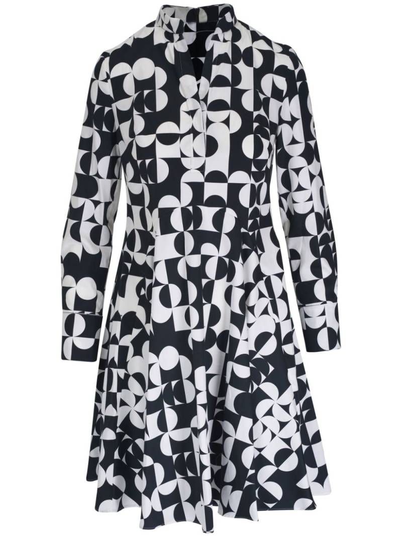 Akris Punto graphic-print cotton dress - Black von Akris Punto