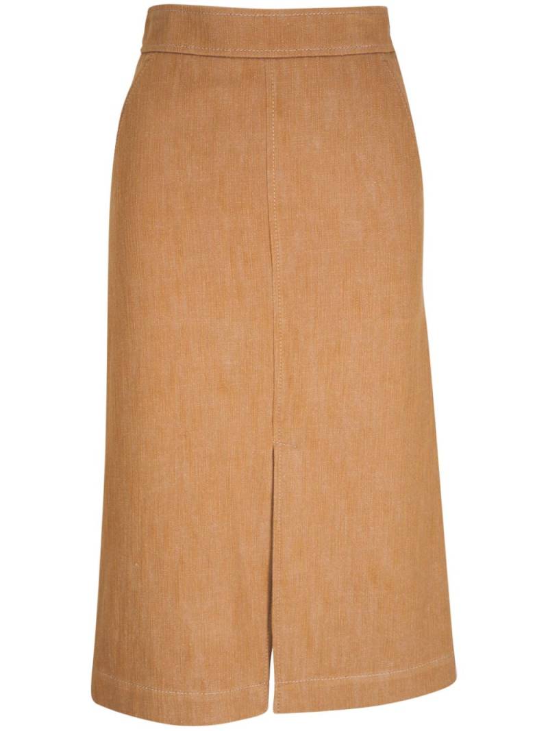 Akris Punto high-waist midi skirt - Neutrals von Akris Punto