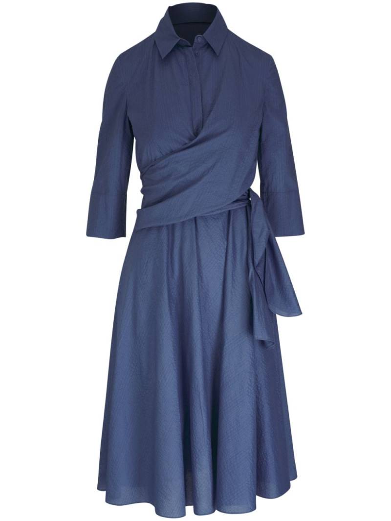 Akris Punto long-sleeve cotton midi dress - Blue von Akris Punto