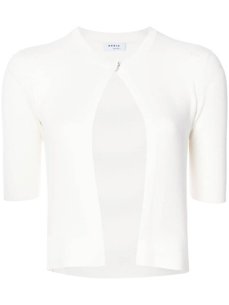 Akris Punto short-sleeved cropped cardigan - White von Akris Punto