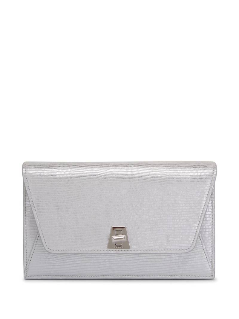 Akris Anouk metallic leather clutch bag - Silver von Akris