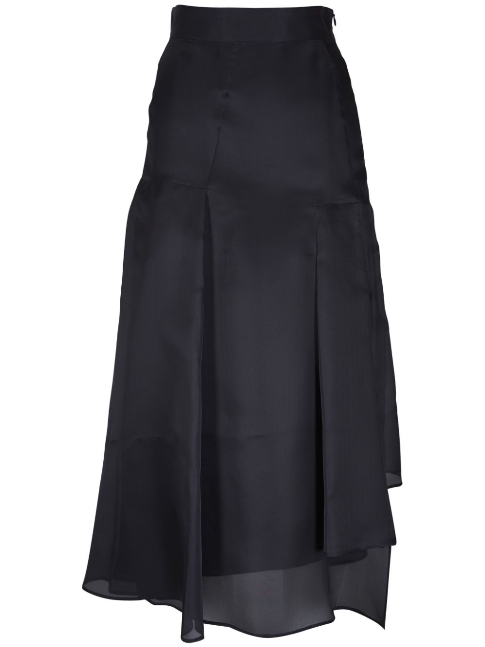 Akris asymmetric pleated skirt - Black von Akris