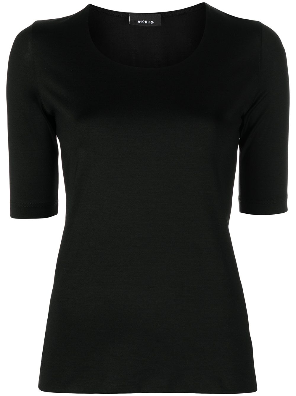 Akris fitted short-sleeve knit top - Black von Akris