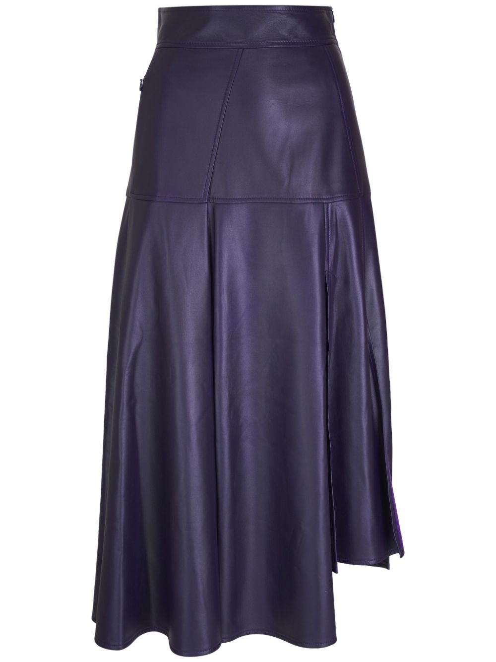 Akris leather midi skirt - Purple von Akris