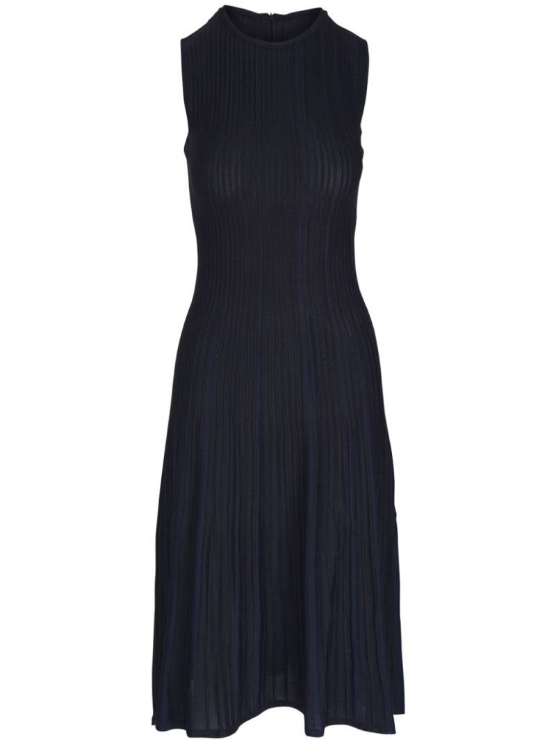 Akris pleated silk-blend midi dress - Blue von Akris