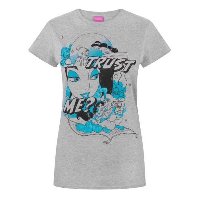 Disney Tshirt Trust Me Damen Grau L von Aladdin