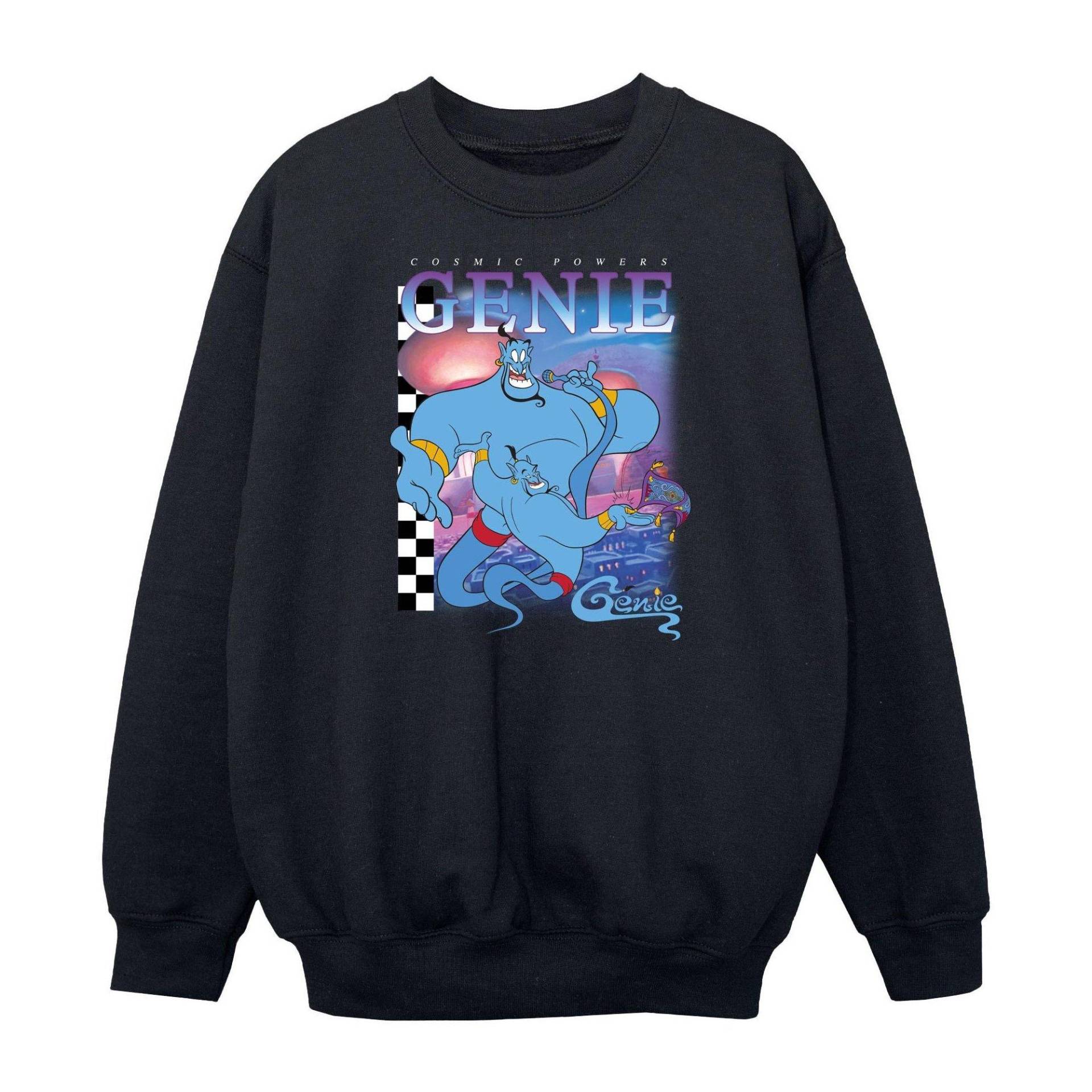 Sweatshirt Mädchen Schwarz 128 von Aladdin