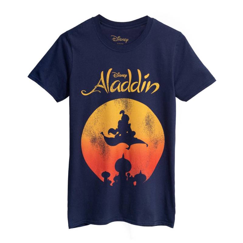 Tshirt Kurzärmlig Herren Blau L von Aladdin