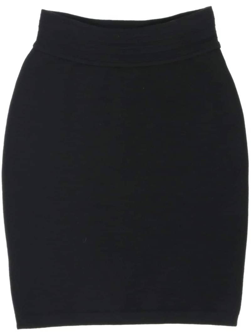 Alaïa Pre-Owned 1980s elasticated-waistband mini skirt - Black von Alaïa Pre-Owned