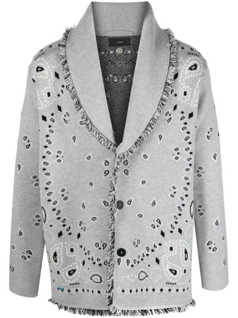 Alanui Bandana cashmere cardigan - Grey von Alanui