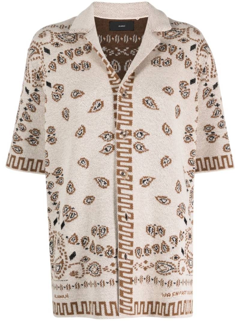 Alanui Bandana-jacquard cotton shirt - Neutrals von Alanui