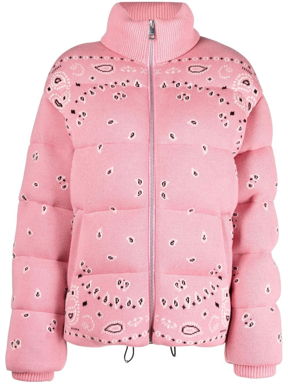 Alanui Bandana jacquard puffer jacket - Pink von Alanui