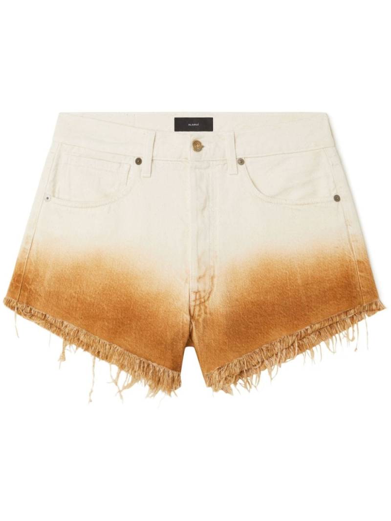 Alanui Bright Hues gradient denim shorts - Neutrals von Alanui