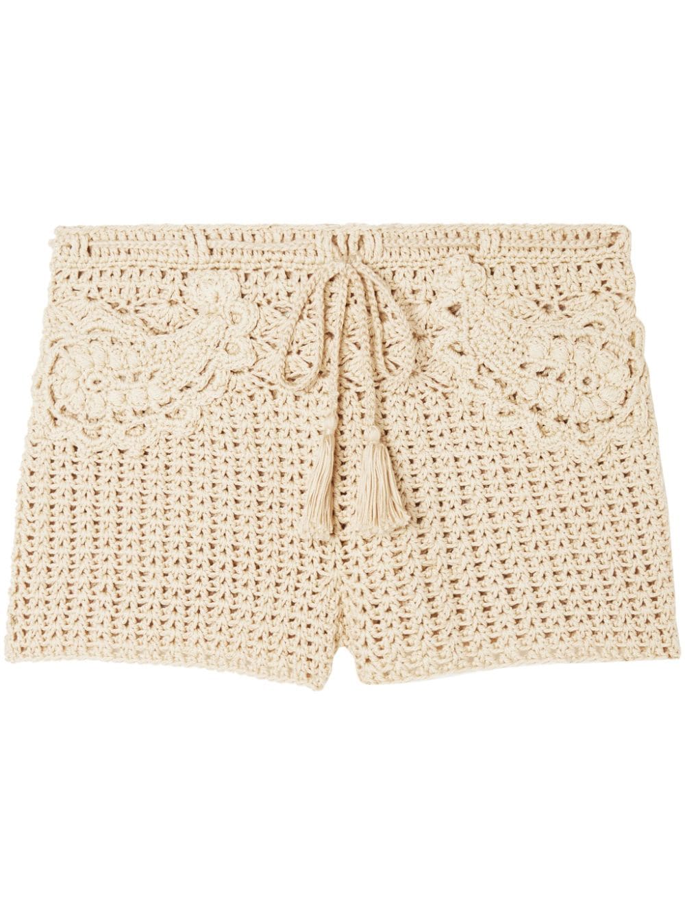 Alanui Conch Shell woven cotton shorts - Neutrals von Alanui