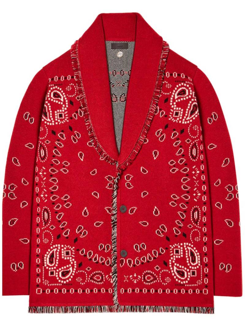 Alanui Icon Bandana cashmere cardigan - Red von Alanui