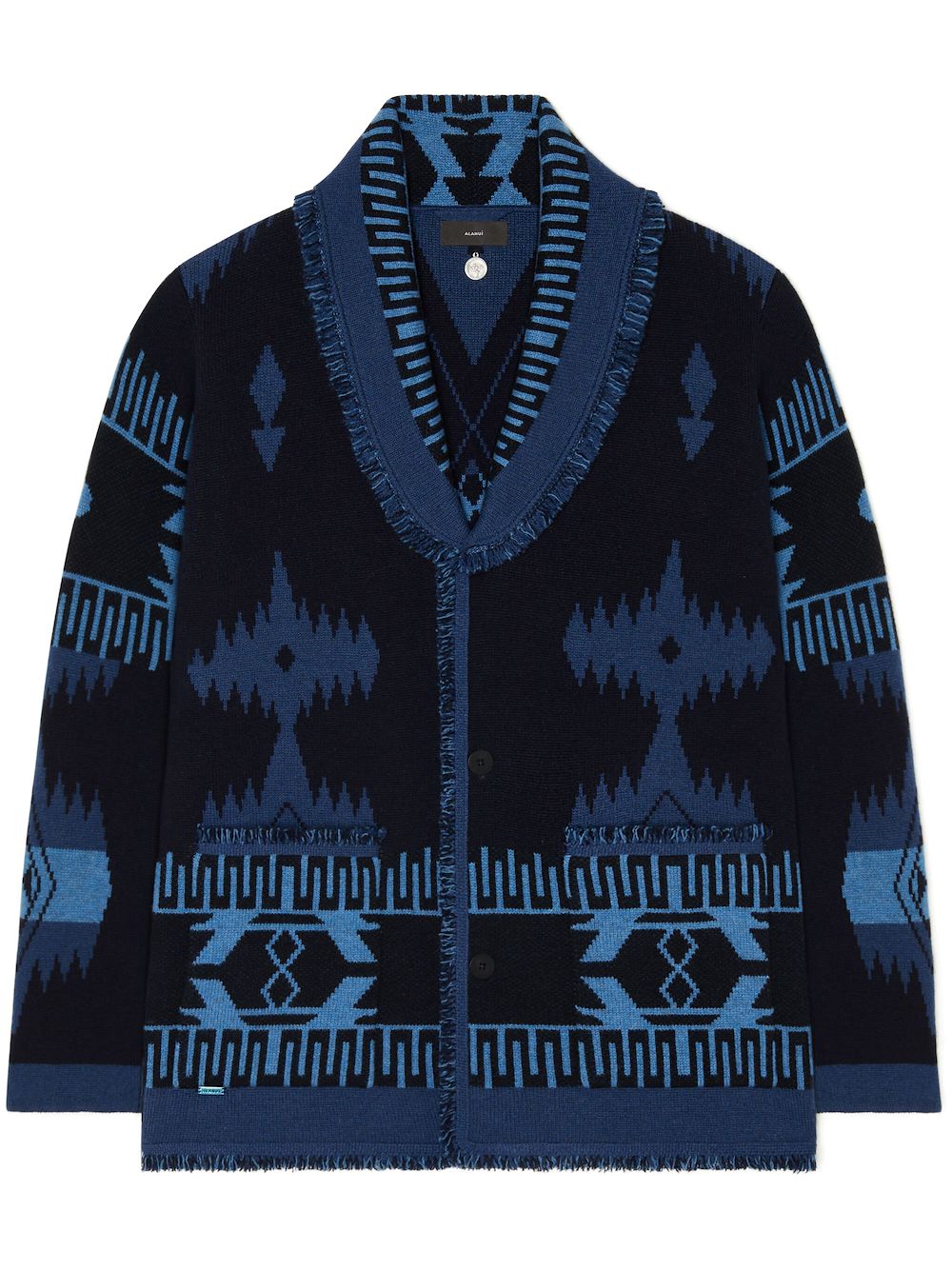 Alanui Icon jacquard-knit cashmere cardigan - Blue von Alanui