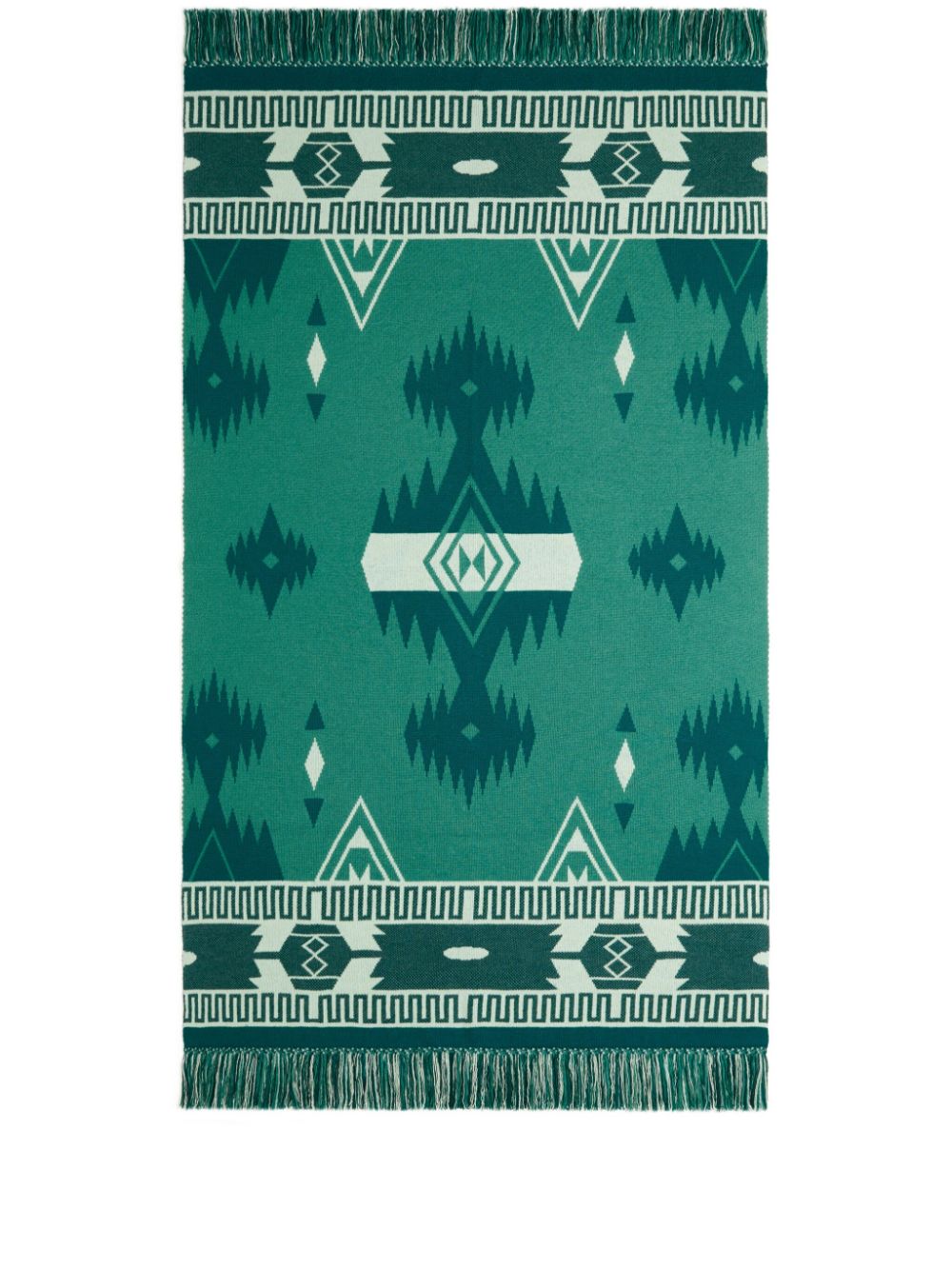 Alanui Icon jacquard wool blanket - Green von Alanui