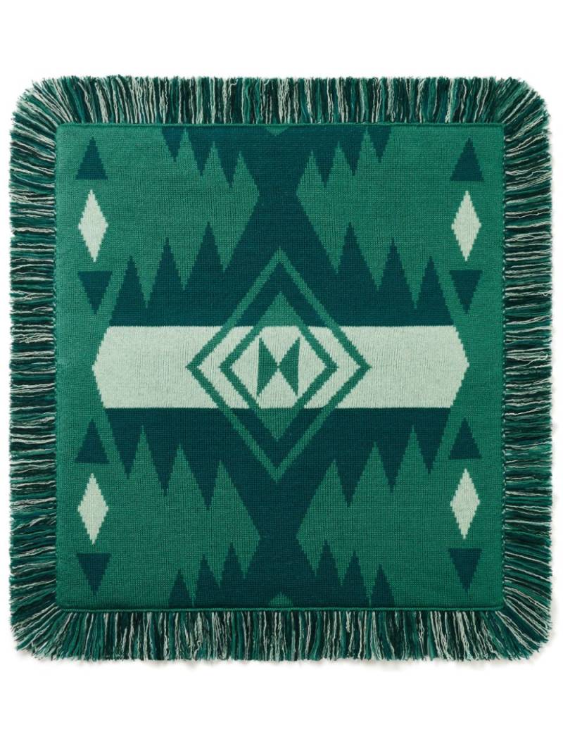 Alanui Icon jacquard wool pillow - Green von Alanui