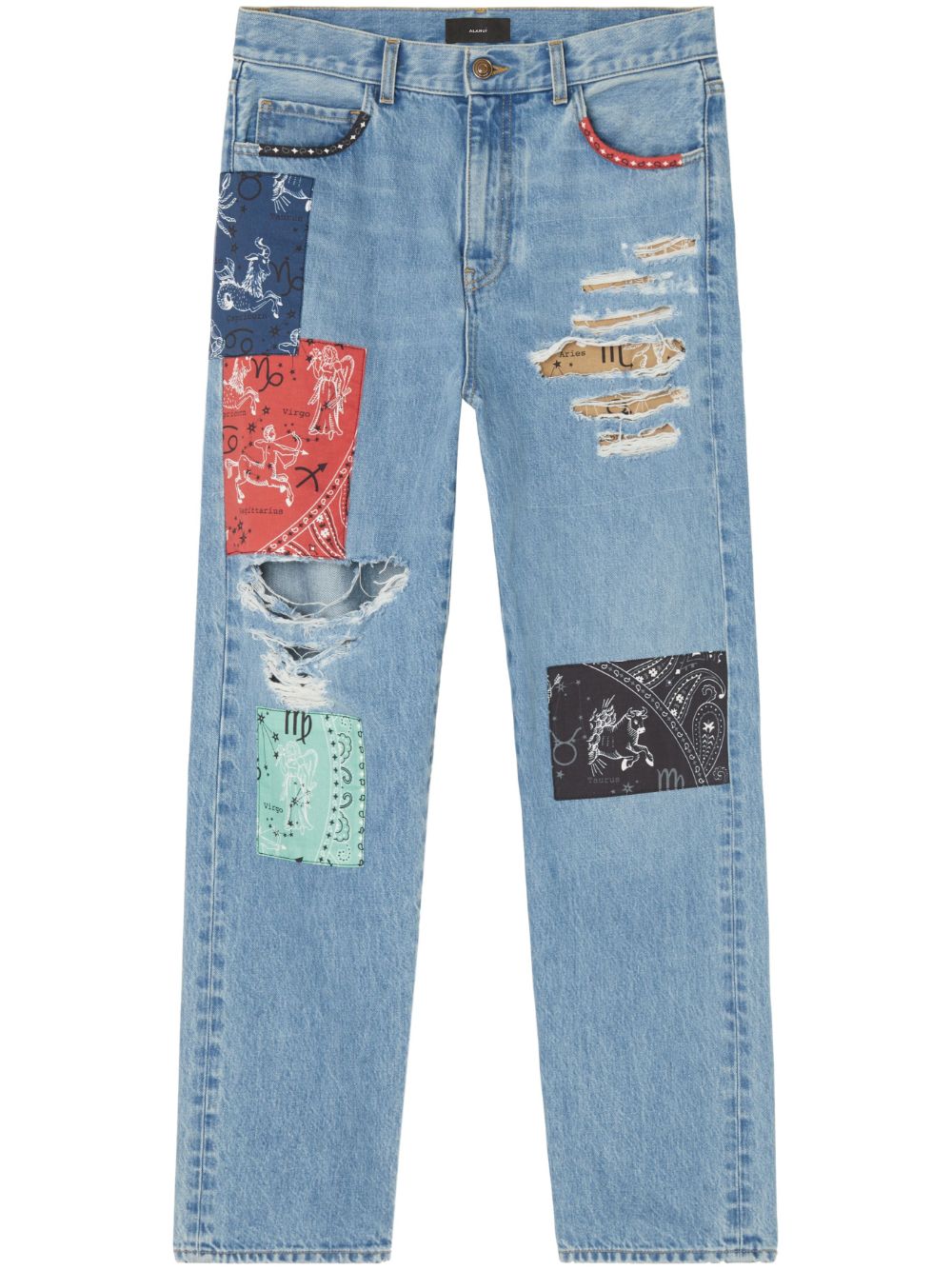 Alanui The Twelve Signs straight-leg jeans - Blue von Alanui