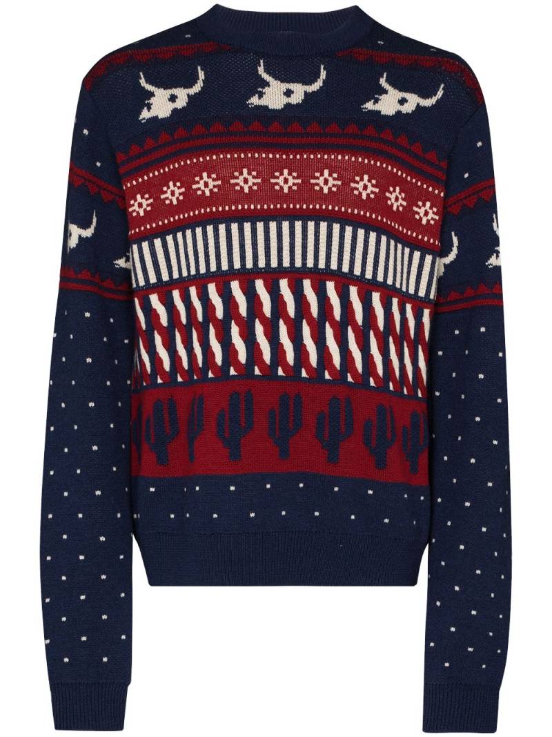 Alanui X-Mas Eve Fairisle jumper - Blue von Alanui